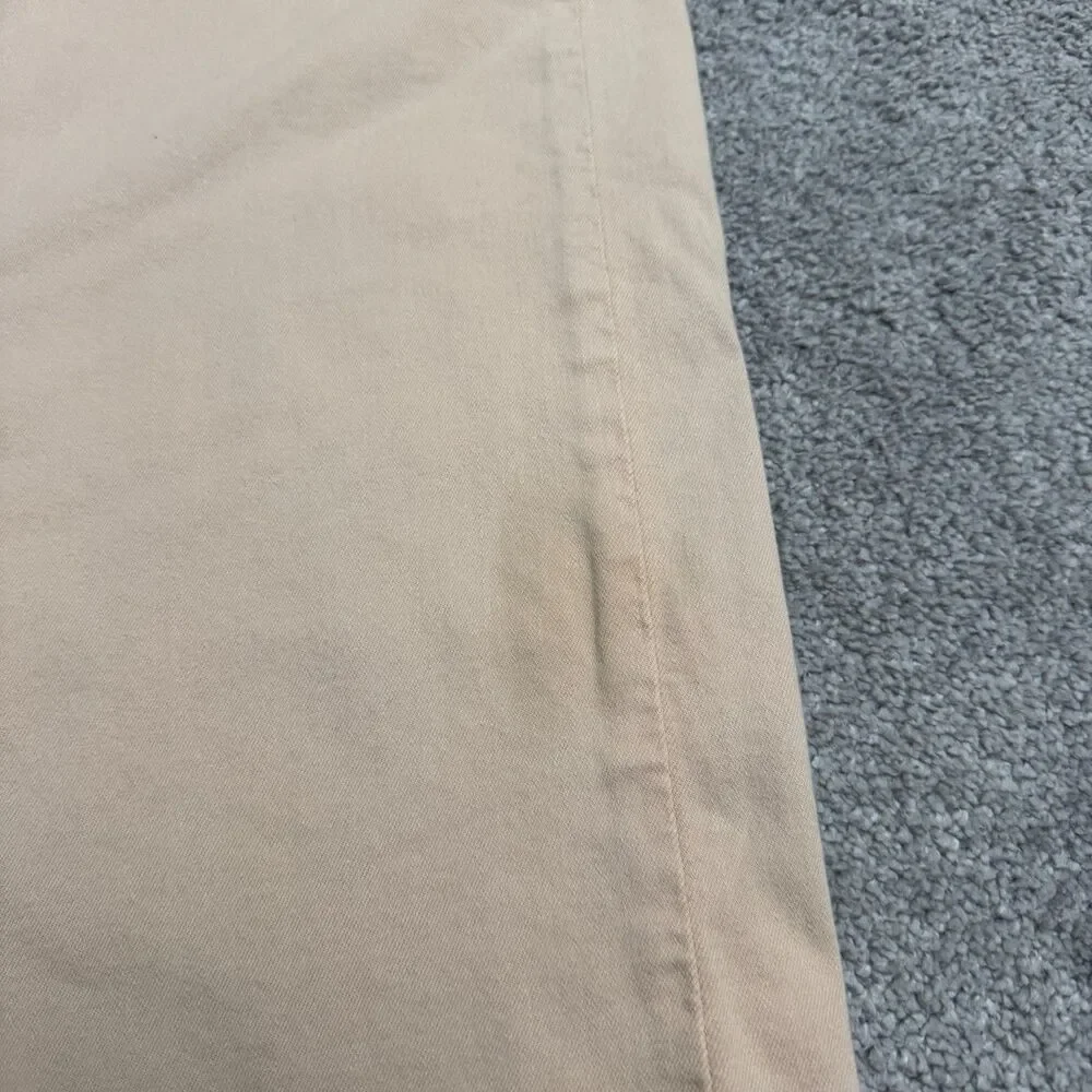 PAIGE Genesee High Rise Wide Leg Denim Jeans Size 28 Sandie Beige Tan Stretch - Picture 5 of 16